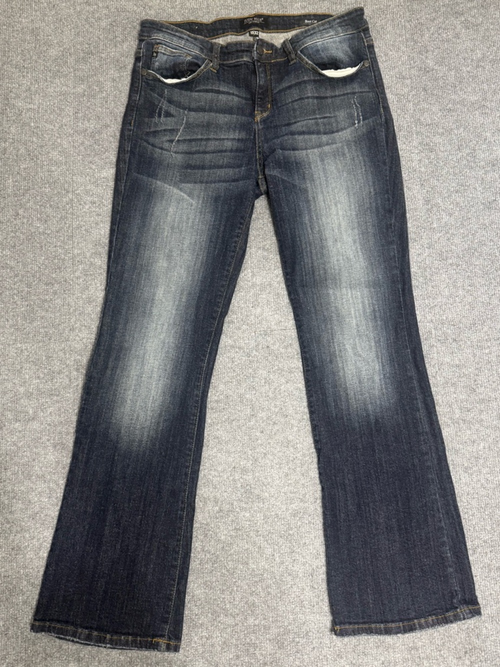 Coastal Cowgirl Judy Blue Bootcut Jeans 15/32 Dark Wash Western Mid Rise Stretch